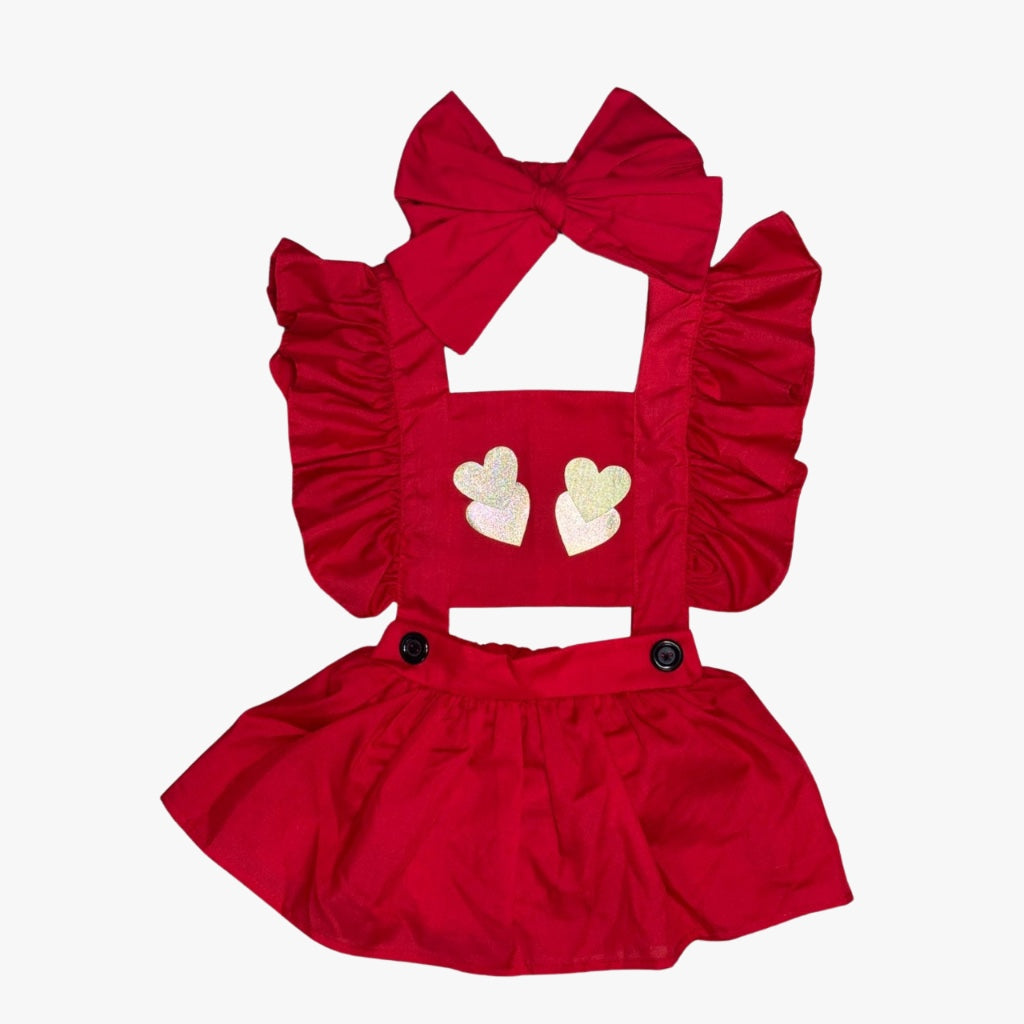 FALDA UNICOLOR ROJO COMPLETO