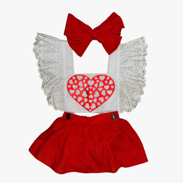 FALDA UNICOLOR ROJO